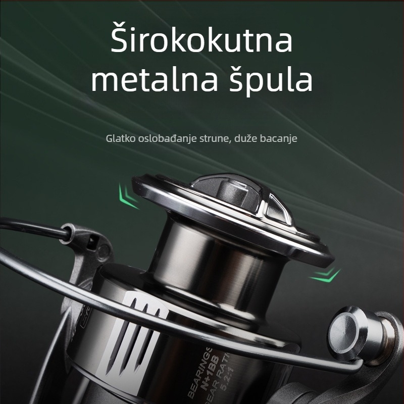 Huijiao Mala Stella spinning kolut s metalnom špulom za duga bacanja, morski ribolov