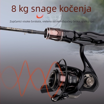 Luya špining kolut s mikro kotačem, metalno kućište, jednostrani i dvostrani rocker, univerzalni Luya ribarski kolut
