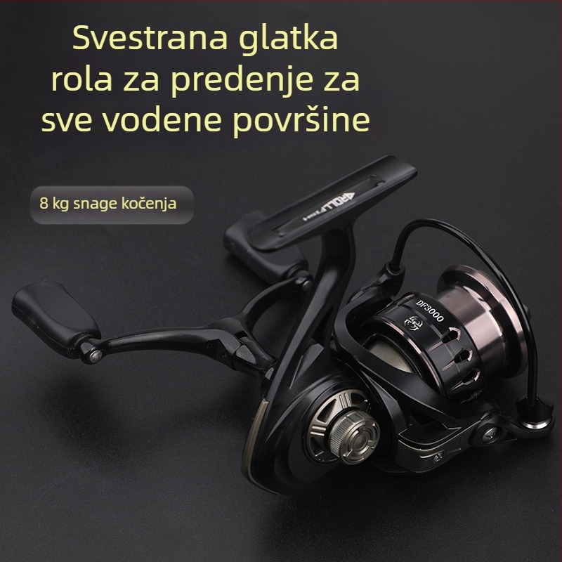 Luya špining kolut s mikro kotačem, metalno kućište, jednostrani i dvostrani rocker, univerzalni Luya ribarski kolut