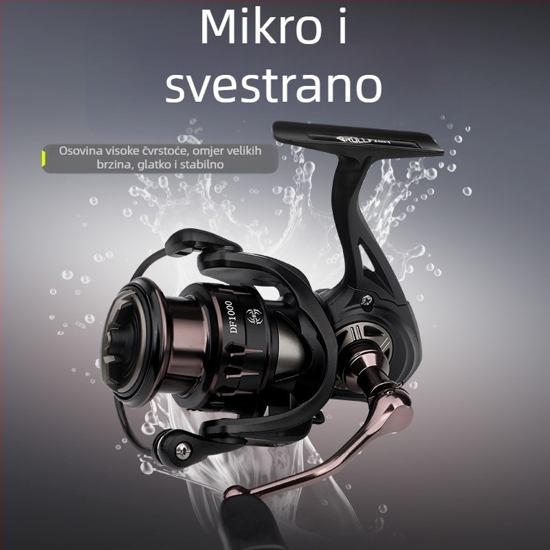 Luya špining kolut s mikro kotačem, metalno kućište, jednostrani i dvostrani rocker, univerzalni Luya ribarski kolut