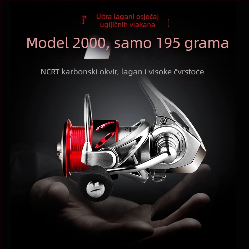 Guangwei GW Xianglin karbonska spinning mulinica – ultralekana za duge bacaje, 800 serija, zamjenjiva lijeva/desna drška