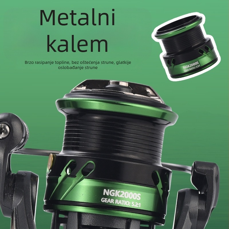 Kemeilong spining kolut za bass i crankbait, plitak kotur, mikro veličina