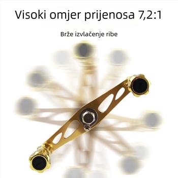 Kalio kolut za ribolov s bubnjem, otporan na morsku vodu, dugi zabačaji, metalna špulja u obliku kapljice