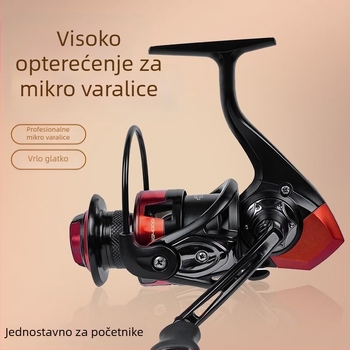 Metalni špinning kolut, potpuno metalno kućište, polu-metalna konstrukcija, šikmno otvor, duboki bubanj, za morski ribolov i duga bacanja