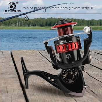AOJIANGSHARK Cijelo metalni spinning kolut za pecanje, metalna konstrukcija, dizajn za duge bacanja