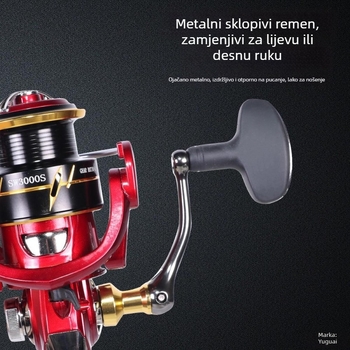 Kalio Spinner navijač s izmjenjivim lijevim i desnim rukama, sklopiva ruka, metalna cijev
