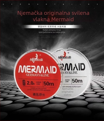 Glavna linija za ribolov, najlon materijal, anti-twist, super jaka, 10 kom., Shanghai Mermaid