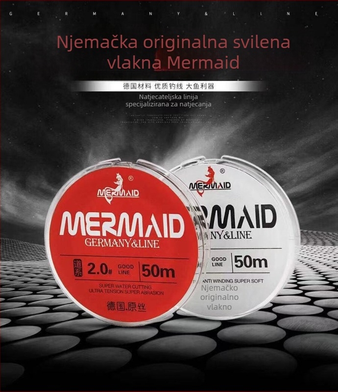 Glavna linija za ribolov, najlon materijal, anti-twist, super jaka, 10 kom., Shanghai Mermaid
