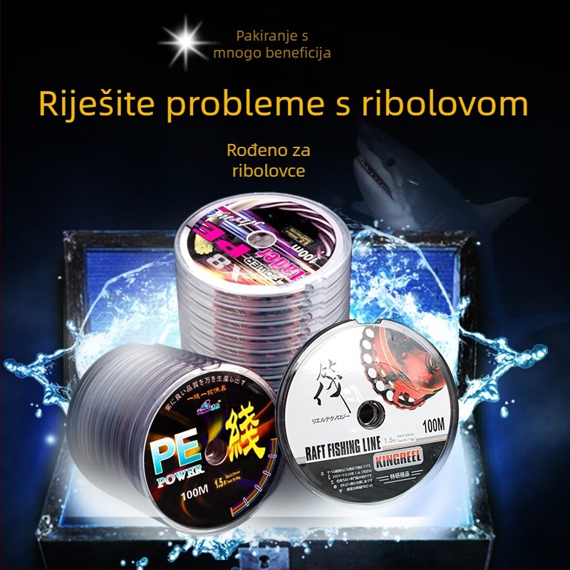 Minghan PE glavna linija za ribolov, 10–100 lb, za brodski ribolov, otporna na habanje