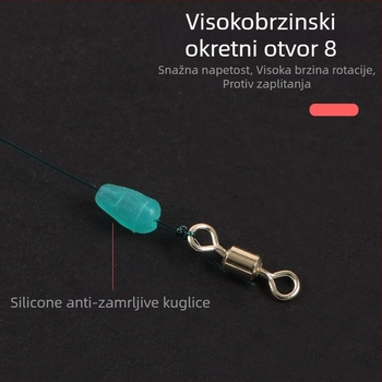 Najlon glavna linija za pecanje sa ojačanim čvorovima, za ribolov na rijekama i jezerima, duljina 7.2