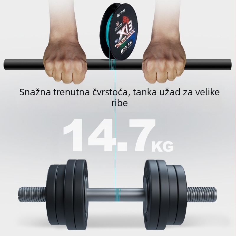 Glavna ribolovna linija, PE materijal, čvrstoća 8–60 kg, brend SIONA