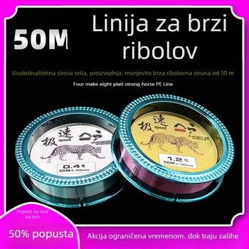 50 m najlon za glavnu liniju i predvez, visoke čvrstoće