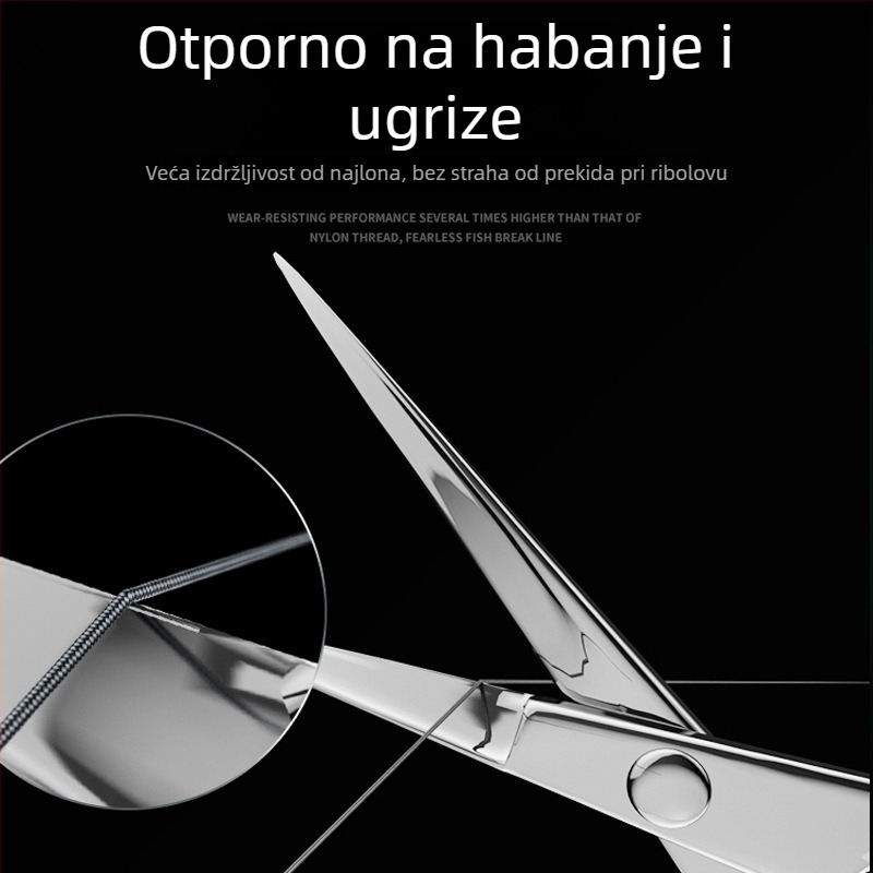 PE glavna ribolovna linija, pletena od 4 i 8 vlakana, duljina 1000 m, visoke napetosti, otporna na ugriz i abraziju