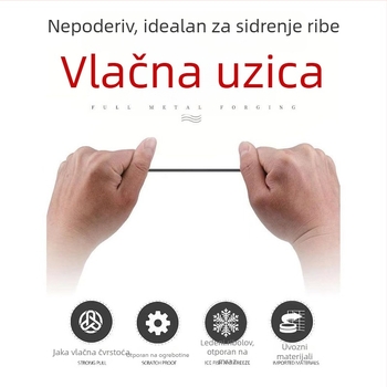 1,35 mm Dvostruki sloj Dyneema Pleteni Kabel s Tinovanim Cu Jadro, 2 Emajlirana Cu Žica za Napetost 120 kg
