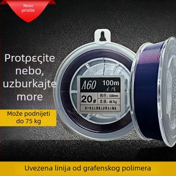 A60 najlon za ribolov – glavna linija za zelenog šurena, visoka napetost, vodilica za ribe s crvenom oznakom, crna bunar ribolovna linija