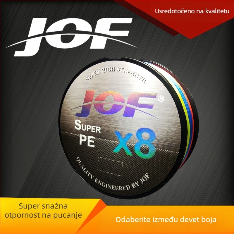 JOF 100 m, 8-žilna glavna linija za ribolov, PE materijal, izuzetno snažna
