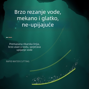 8-slojno pleteni PE glavni najlon, 500 m, visoke čvrstoće i otporan na habanje, za ribolov s čamcem i mamcima