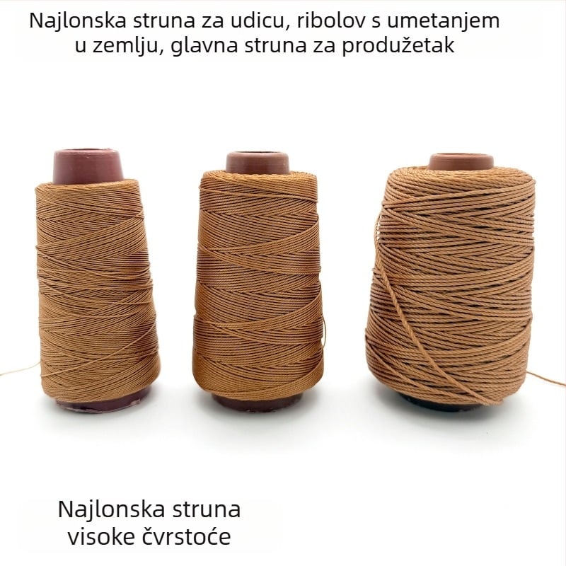 Smeđa visoko čvrsta najlonska ribolovna linija za dugolinijski ribolov na kornjače, glavna linija s podlinijom, otporna na ugriz