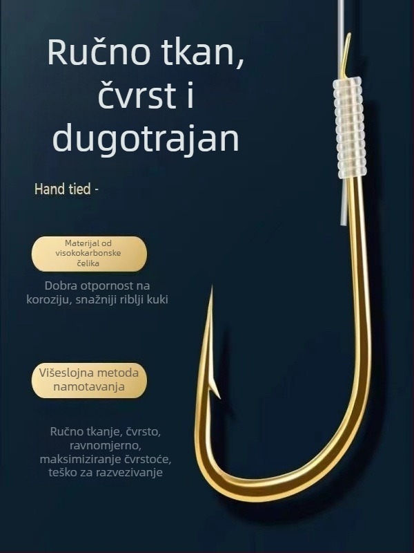 Set plovne linije s dvostrukim udicama i sedmerozvjezdastim plovkom – bez podešavanja, visoka osjetljivost; Materijal: najlon; Duljina: 2.7–5.4 m; Za potoke, ribnjake i jezera