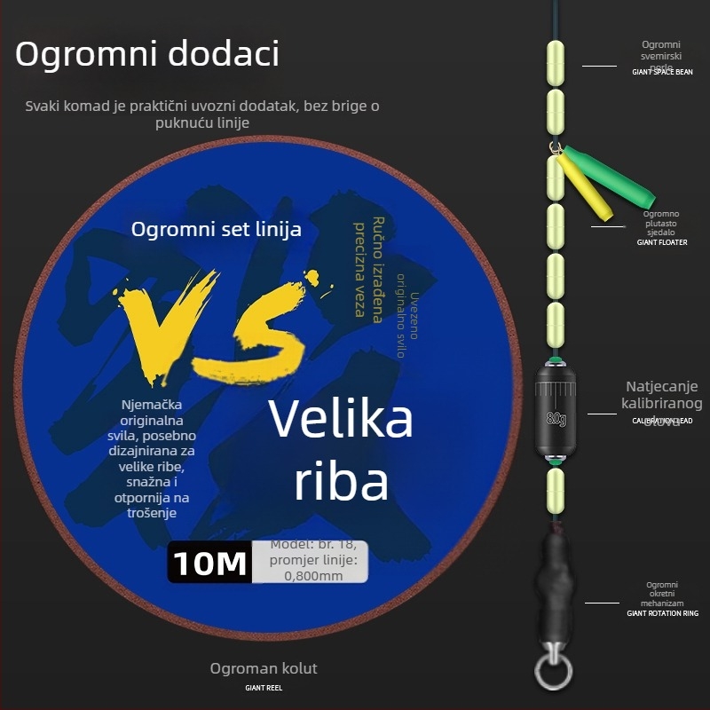 Glavna linija za ribolov Yingke, najlonska linija, otporna na habanje