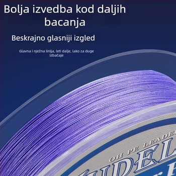 Meizi serija PE linija, 8-vlakana za dugi domet bacanja, otporna na habanje i glatka