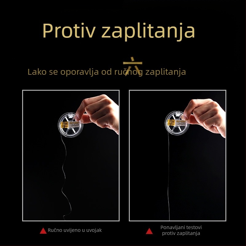 Najlonska ribolovna linija – podlinija, snažna glavna linija, anti uvijanja, velika mamac