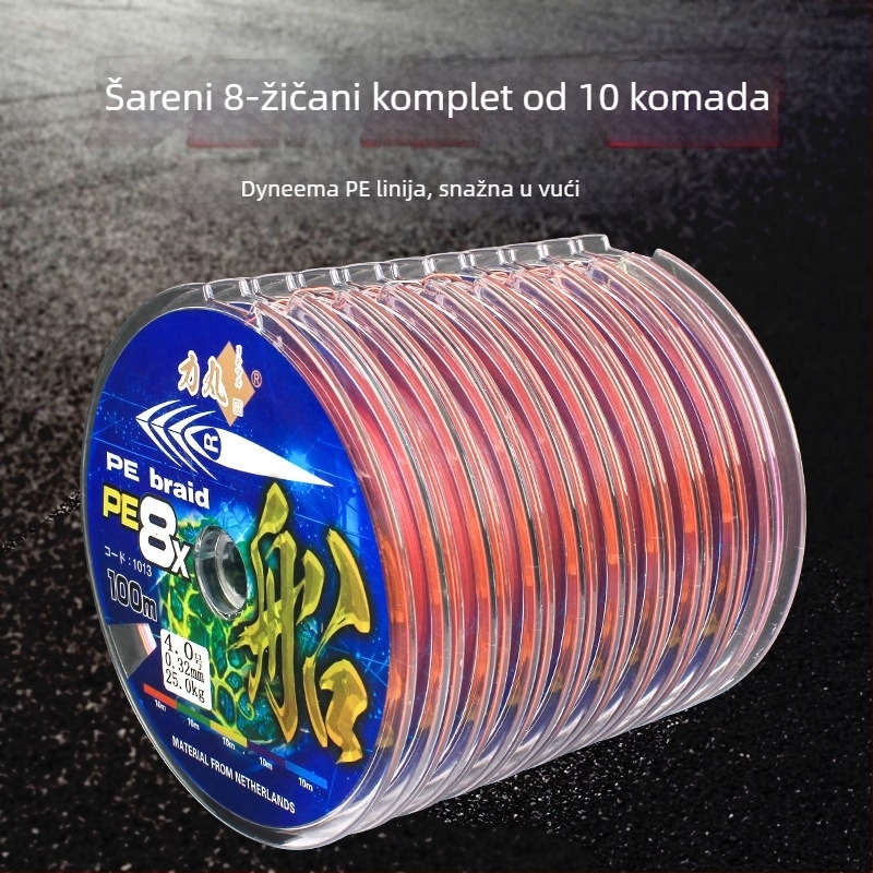 Jinfu PE glavna linija – jaka, otporna na habanje, 30 rolni