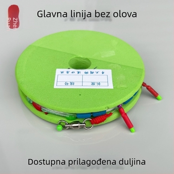 Set linija za ribolov - bez olova, ojačani dijamantni čvorovi, najlonska vlakna, 4.5–20 m, Crna jama