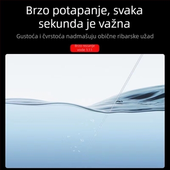 Set linija za ribolov - bez olova, ojačani dijamantni čvorovi, najlonska vlakna, 4.5–20 m, Crna jama