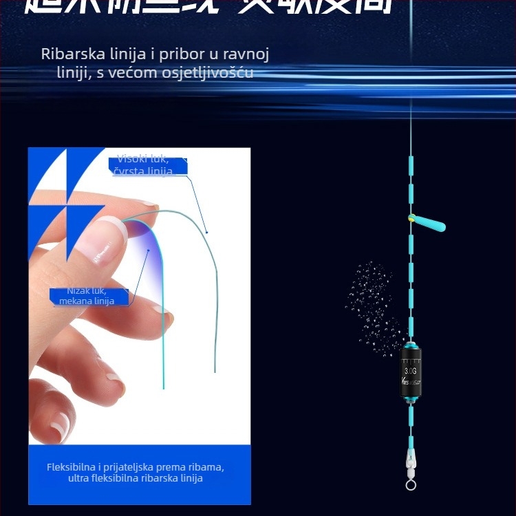 Set glavne ribarske linije – bez čvora, fleksibilan i čvrst, visoka napetost – Model F989TJJTHS8755