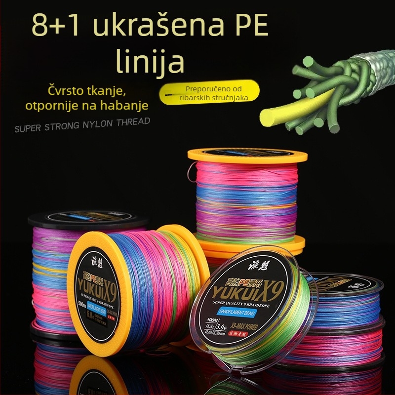 Yu Kui PE glavna linija za ribolov – snažna, pakiranje 10 komada