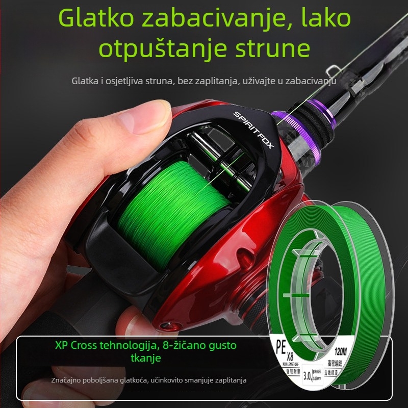 PE glavna linija za duga bacanja, pomoćna linija, najlon linija za mamce, izuzetno glatka X8 linija