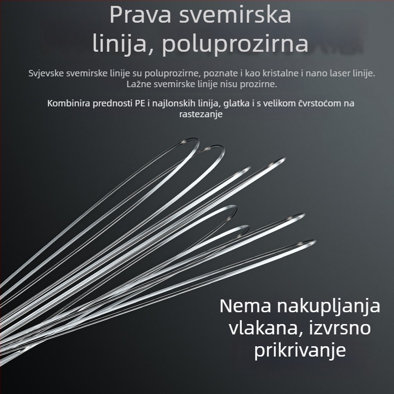 Glavna ribolovna linija, marka bkm, PE pletena linija, nosivost 3–33 kg