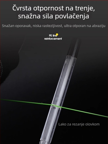 Set glavne ribolovne linije s PE ojačanjem, ručno vezana najlon linija