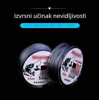 Glavna ribolovna linija Thousand Nine, PE pletena otporna na habanje, dobra čvrstoća, pakiranje 600 kom.