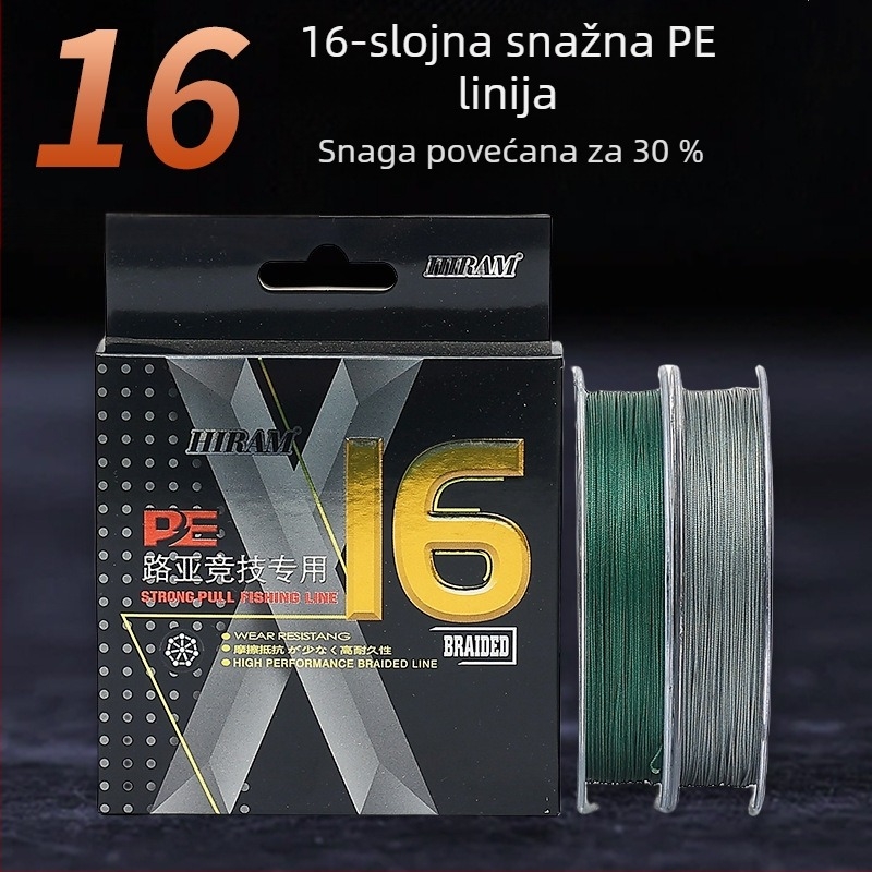 HIRAM PE glavna ribolovna linija — snažna vučna snaga, kutija 100 kom.