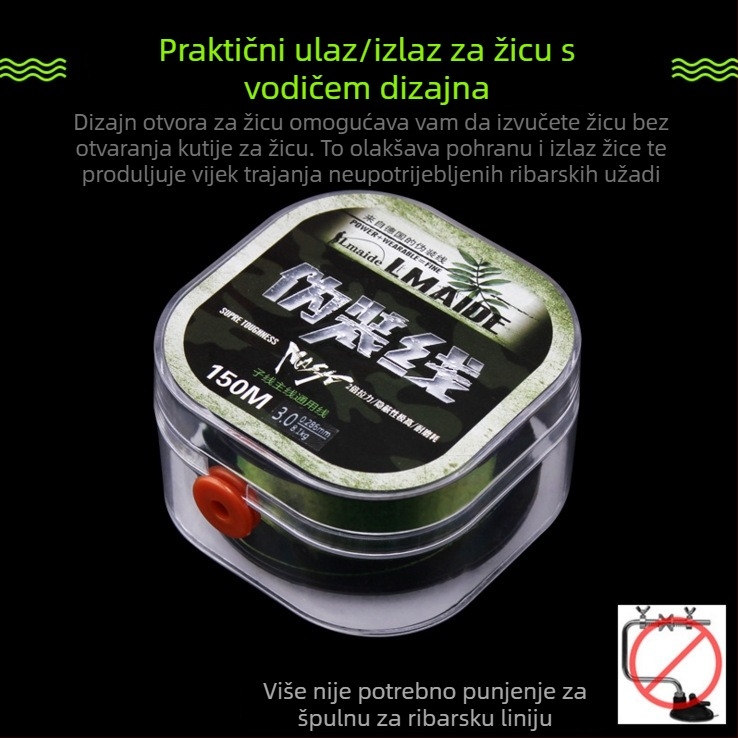Nylon glavna linija za ribolov, snaga 15 lb, pakiranje 30