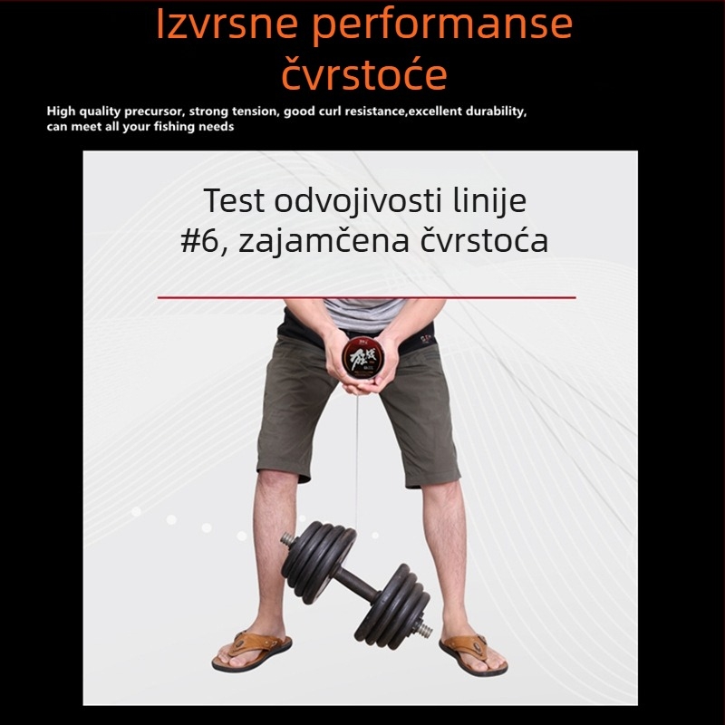 Najlon glavna ribolovna linija, jaka, dužine 100 m, brenda Fish in the Pool, 10 rolni u kutiji