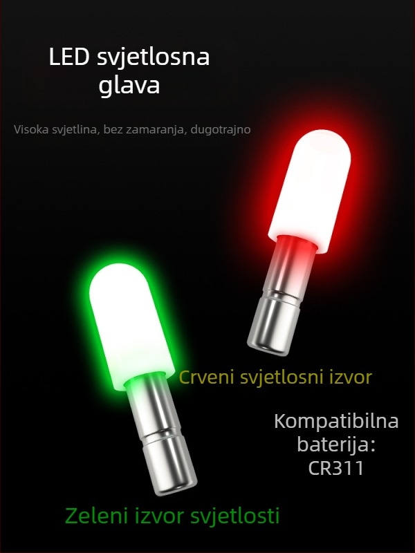 0631 Svijetleći set plovka s 7 zvjezdica i dvostrukim udicama – materijali: silikon, plastika i metal