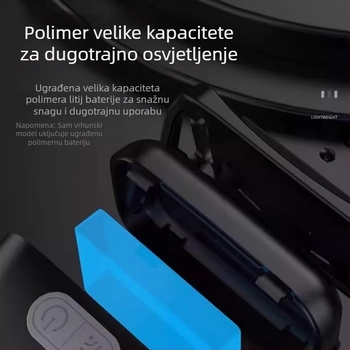 Čelna lampica, punjiva, vodootporna, za noćni ribolov, prijenosna