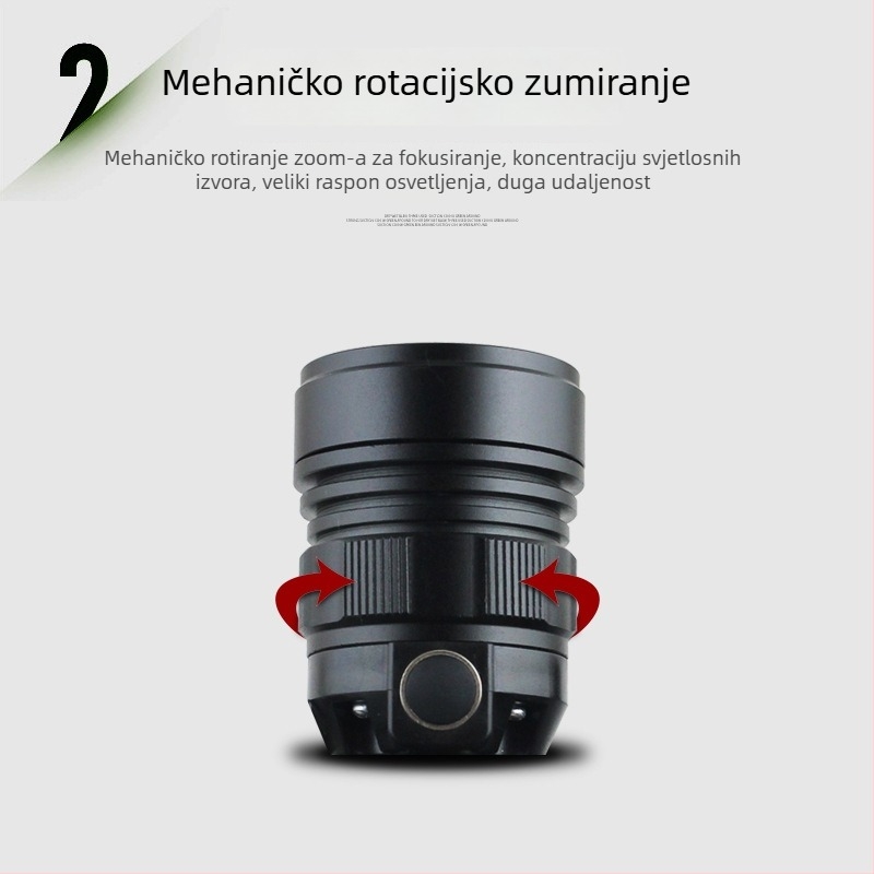 Induktivna LED čelna lampica za ribolov, ABS kućište, 5W, COB LED, 4000mAh, domet >500 m
