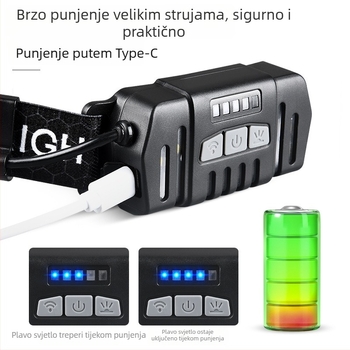 Vanjska LED čelna svjetiljka sa zumom, aluminijska legura, punjiva, domet 100–200 m