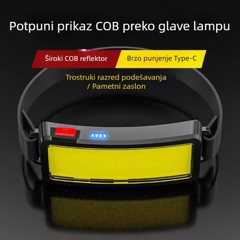 Čelna lampa COB LED, USB punjiva, vodootporna; domet 50–300 m, težina 0,1 kg