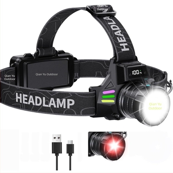 LED čelna svjetiljka, ponovno punjiva, vodootporna, domet 200 m, model QY-TD113021