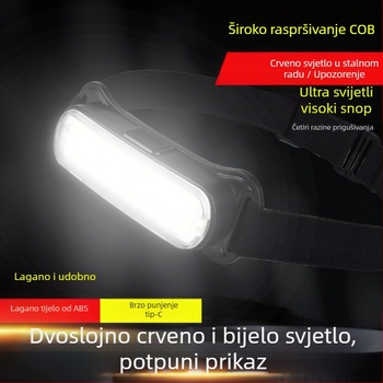 LED čelna lampa – punjiva baterija, model Wxl-178, domet osvjetljenja 0–200 m, trajanje 2 sata, podesiva traka za glavu