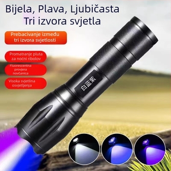 Ručna LED svjetiljka - 10W LED, 2400 mAh, LED život 100000 sati, 18650 ćelija, aluminijsko kućište