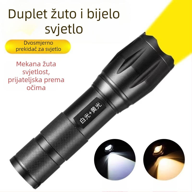 Ručna LED svjetiljka - 10W LED, 2400 mAh, LED život 100000 sati, 18650 ćelija, aluminijsko kućište
