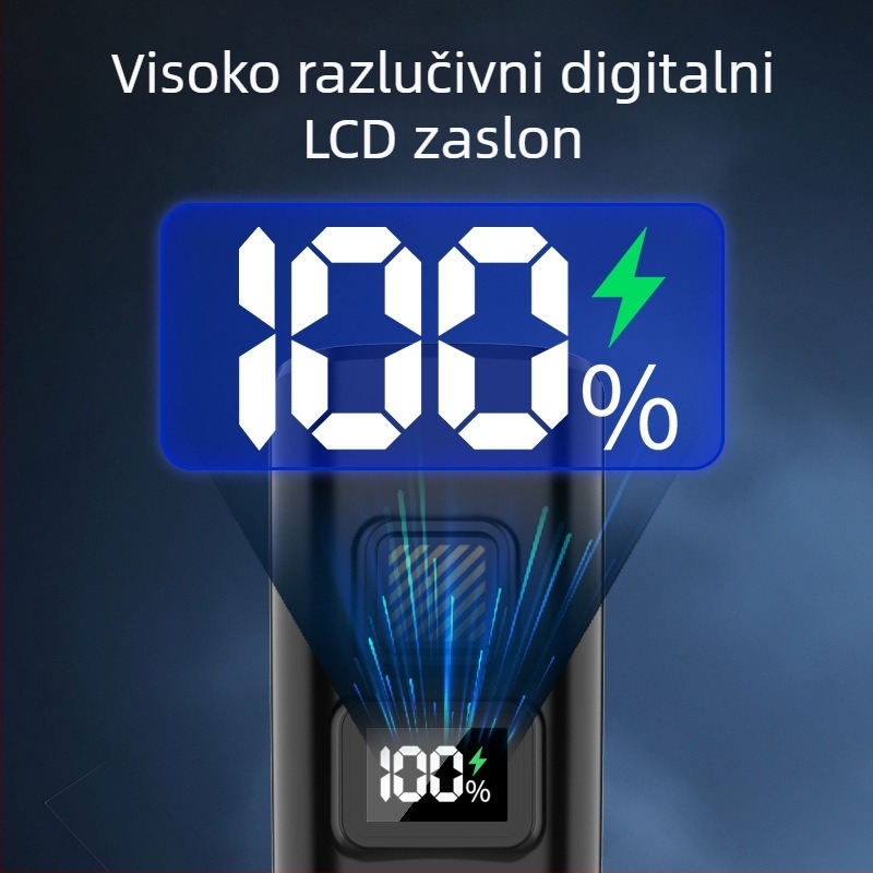 Prednje svjetlo za bicikl s LED-om, 10W, baterija 1200 mAh, aluminijska legura kućište, doseg do 50 m (LED, 10W, 1200 mAh, aluminijska legura, 50 m)