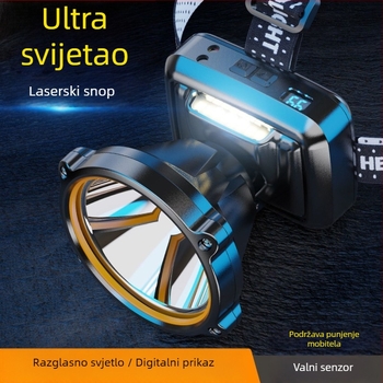 Night Pioneer čelna svjetiljka – punjiva LED, ručni pogon, 2400 mAh, 5W, domet iznad 500 m