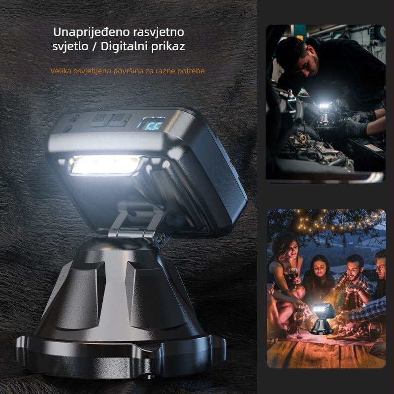 Night Pioneer čelna svjetiljka – punjiva LED, ručni pogon, 2400 mAh, 5W, domet iznad 500 m
